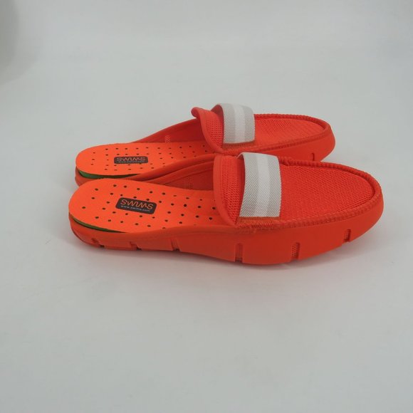 Swims Unisex Orange Lightweight Slip On Slides Loafer Men Size 7 New $148 - Picture 6 of 8